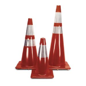 28 Inch Trim-line Traffic Cone With 2 Collars - Orange