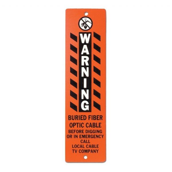 Cablea Sign Buried Fiber Optic Cable Warning Sign - Budco Cable Supplies