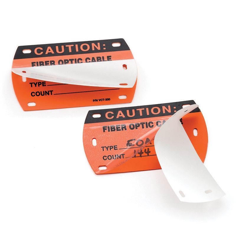 Fiber Optic Cable Warning Labels Kit - Weatherproof Vinyl Stickers For Construction & Work Sites
