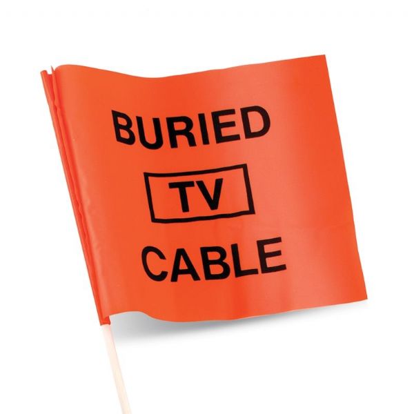 Custom Cable Flags Underground Marking Flags - Utility Marking Flags - Cable Marking Flags ...