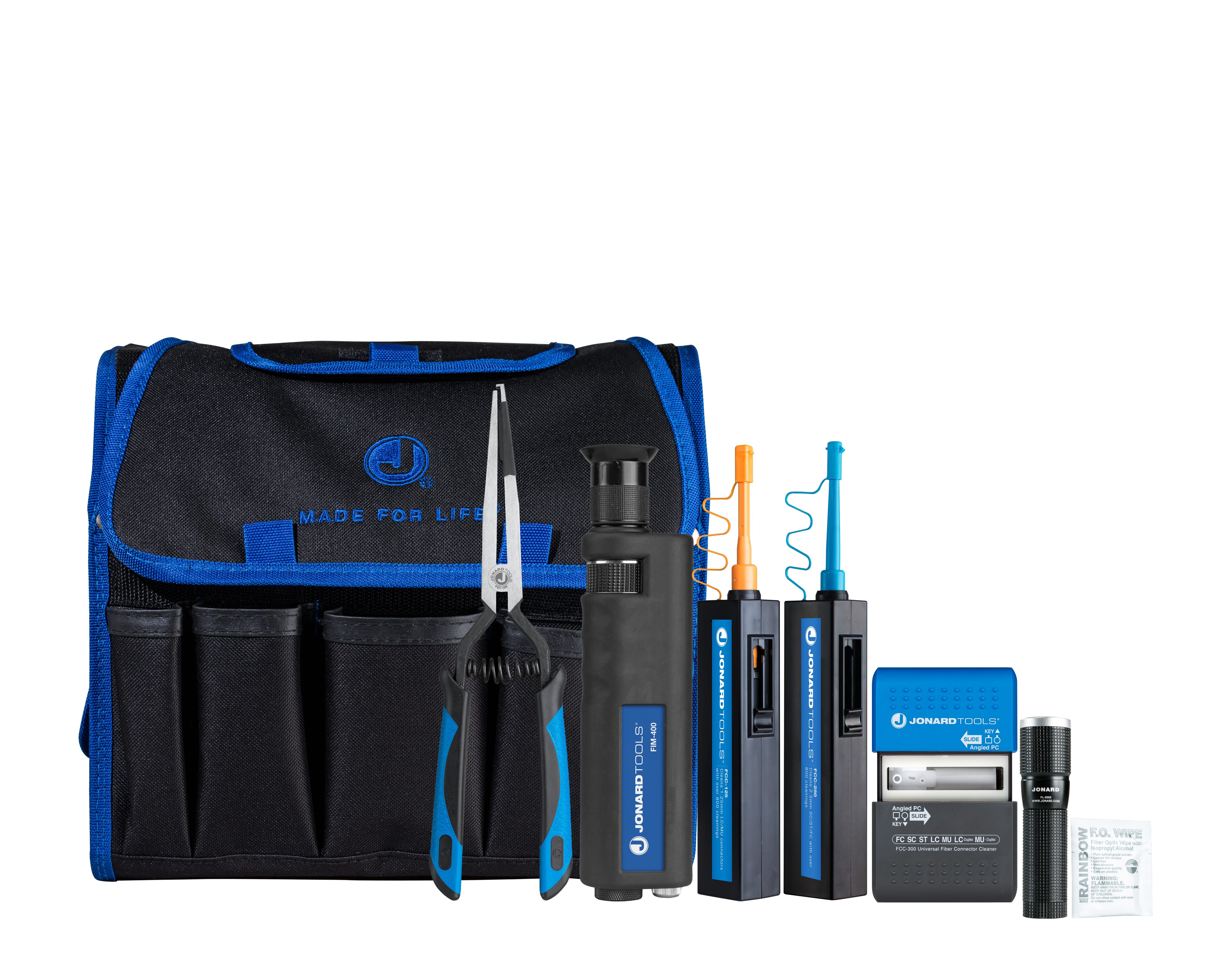 Jonard TK-189 Fiber Connector Cleaning and Inspection Kit 400X